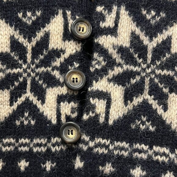Abercrombie Fair Isle Muscle Wool Sweater, Black Gray, L - Picture 5 of 7